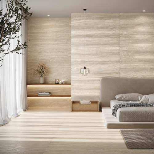 Tivoli 24" x 48" Natural Matte Porcelain Field Tile in Crema