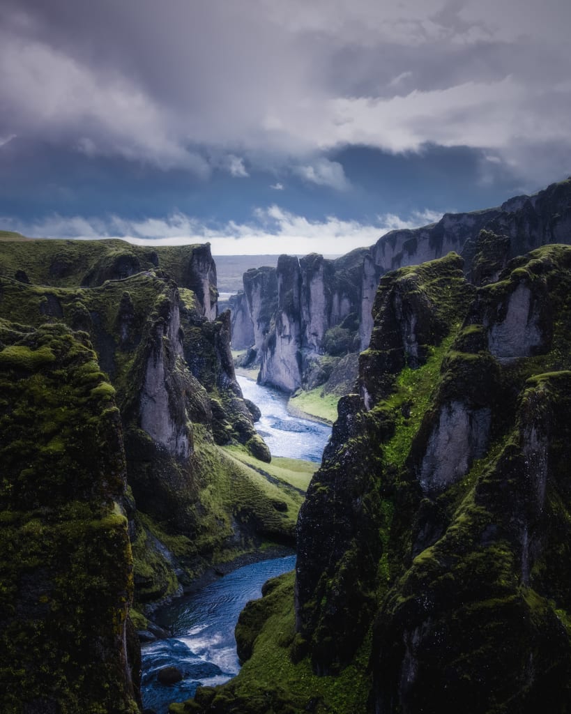 River between Mountain Iceland