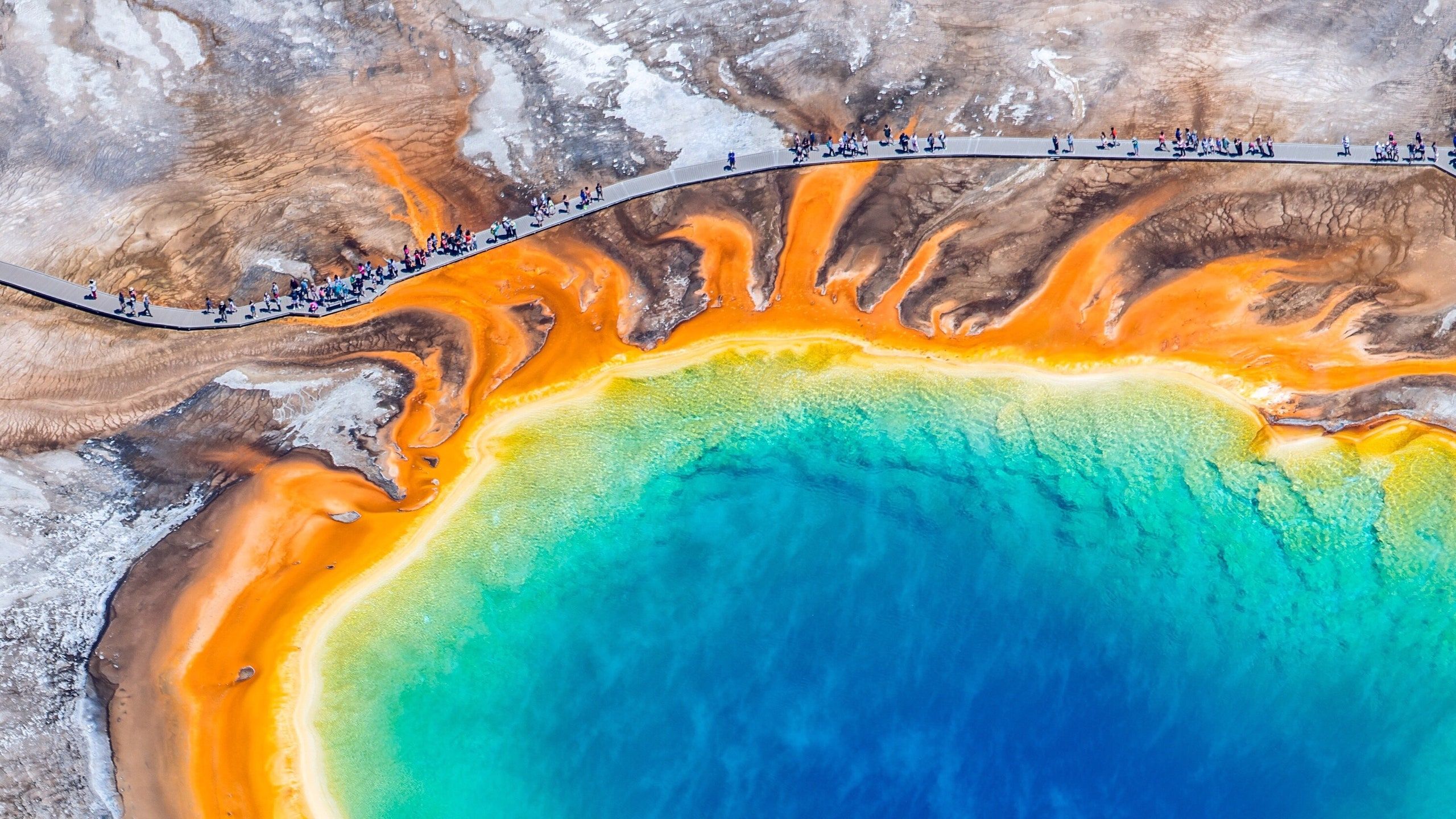 Yellowstone Grand Prismatic Aeral View
