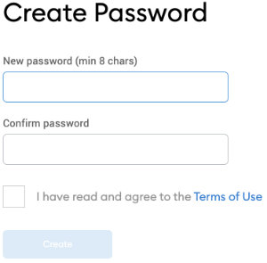 Create your password