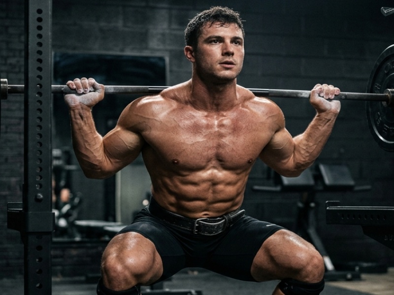 Strength - Deep Barbell Squats & Raw Muscular Power
