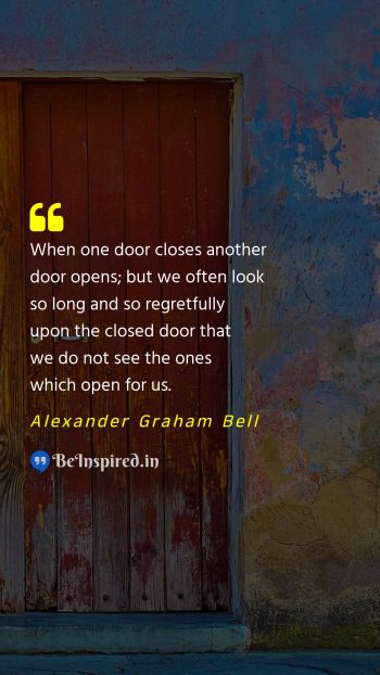 Alexander Graham Bell Picture Quote on door journey time 