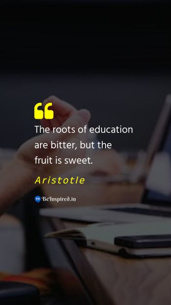 Aristotle Picture Quote on education experience 