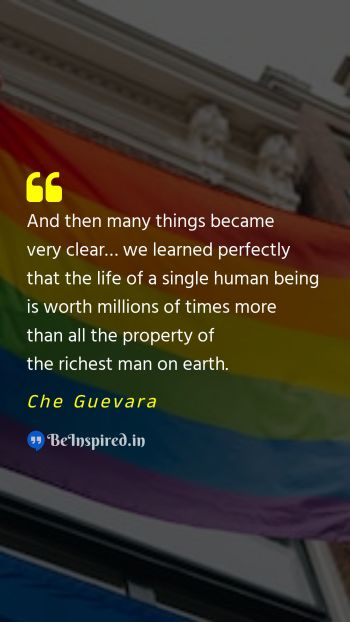 Che Guevara Picture Quote on equality wealth 