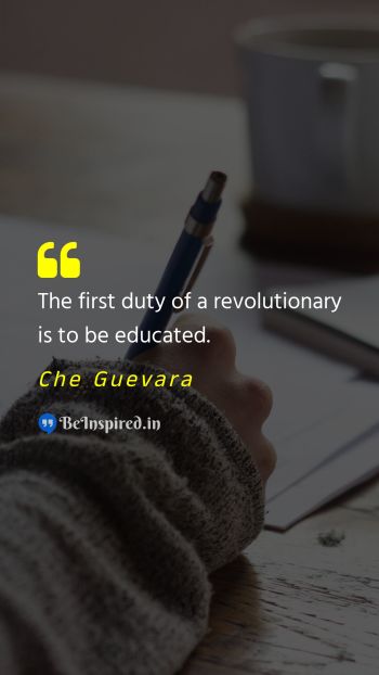 Che Guevara  Picture Quote on education critical thinking activism 