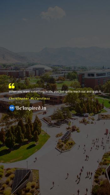 Christopher McCandless Picture Quote on determination action success courage 