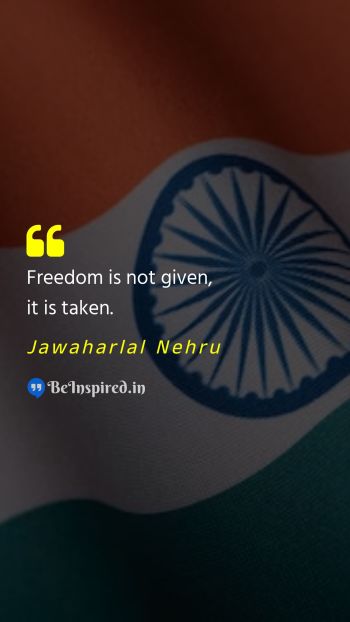 Jawaharlal Nehru Picture Quote on freedom struggle resistance power 