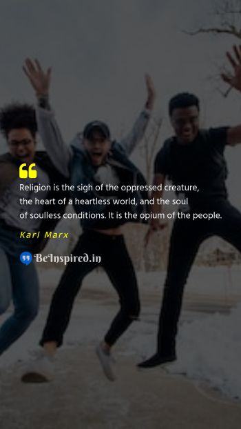 Karl Marx  Picture Quote on religion,people,opium