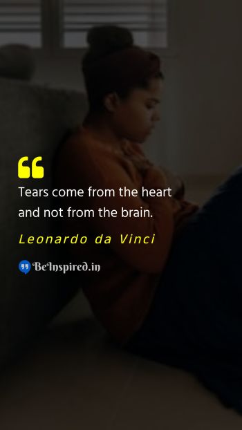 Leonardo da Vinci Picture Quote on sadness tears 