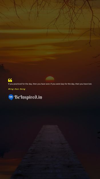 Ming-Dao Deng Picture Quote on discipline success hard work 