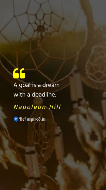 Napoleon Hill  Picture Quote on goal dream motivational 