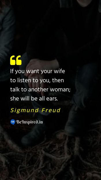 Sigmund Freud  Picture Quote on marriage communication 