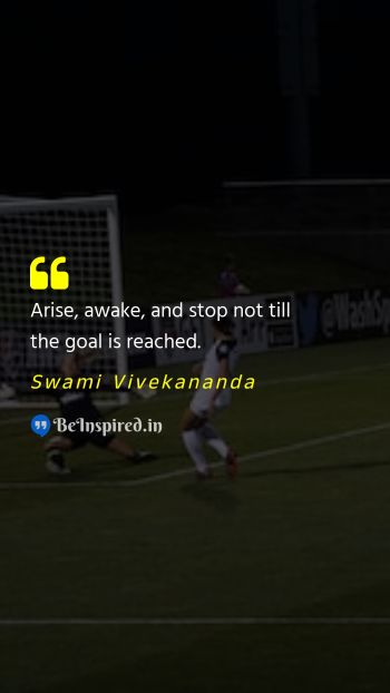 Swami Vivekananda  Picture Quote on awake goal 