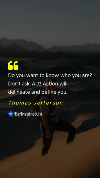 Thomas Jefferson  Picture Quote on action you motivational 