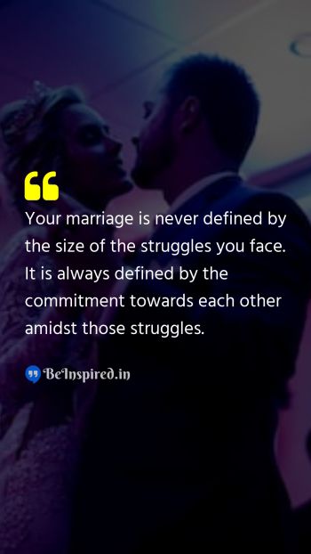 Unknown Picture Quote on marriage struggles commitment 