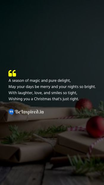 Christmas Wishes Quote related to joy, love, magic, celebration