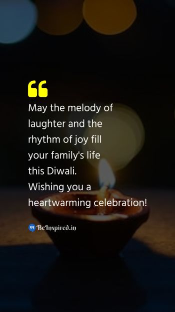 Diwali/Deepavali Wishes Quote related to laughter, joy, heartwarming, celebration, family