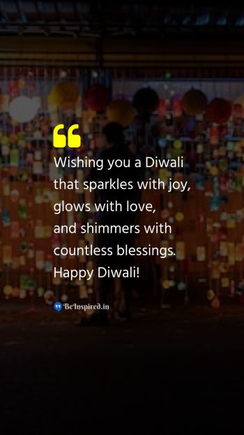 Diwali/Deepavali Wishes Quote related to joy, love, blessings, festival