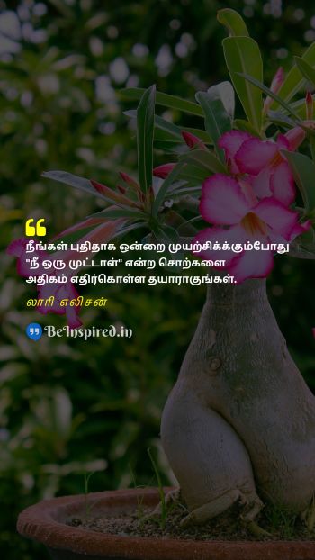 Larry Ellison Tamil Picture Quote on fool attempt முட்டாள் முயற்சி 