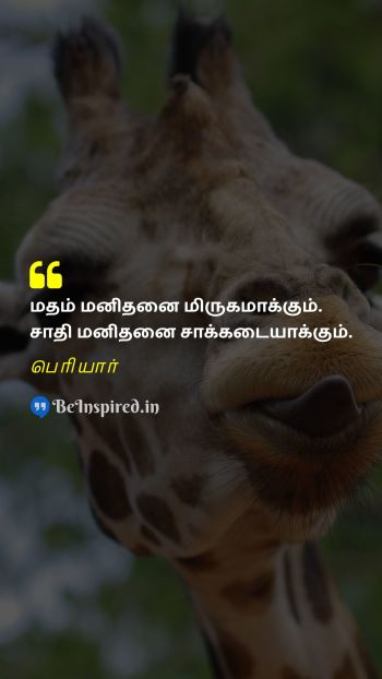 Periyar Tamil Picture Quote on religion animal caste மதம் விலங்கு சாதி 