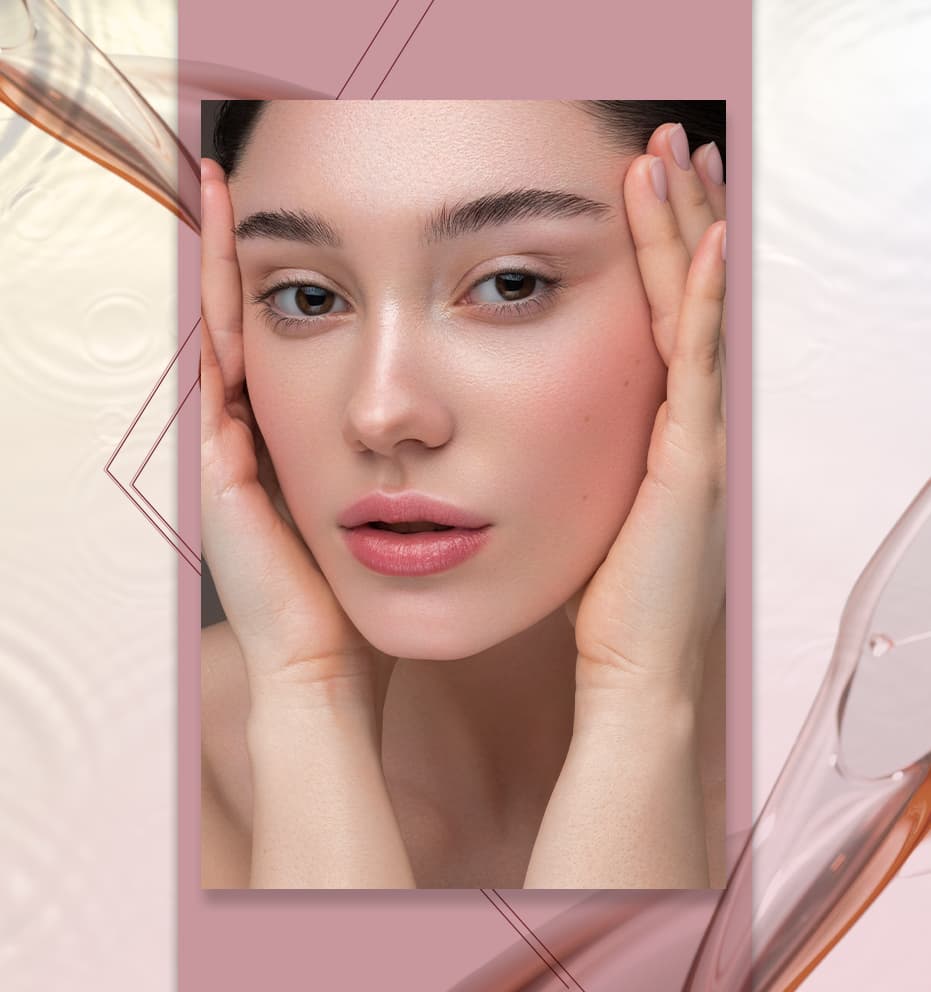 Pele hidratada com óleo facial