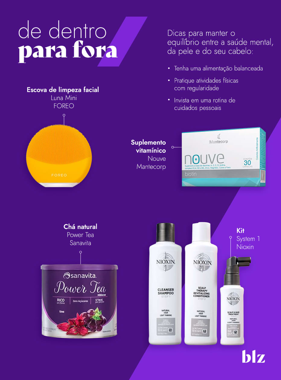 Como a saúde mental afeta a sua pele e cabelos
