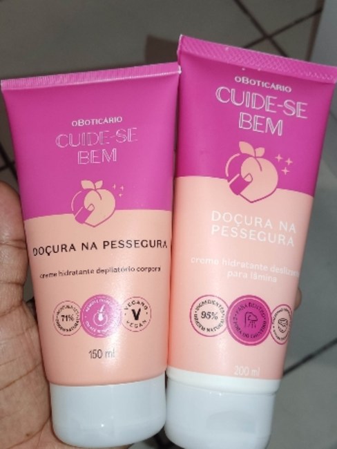 Creme Hidratante Depilatório Corporal Cuide-se Bem Doçura na Pessegura ...