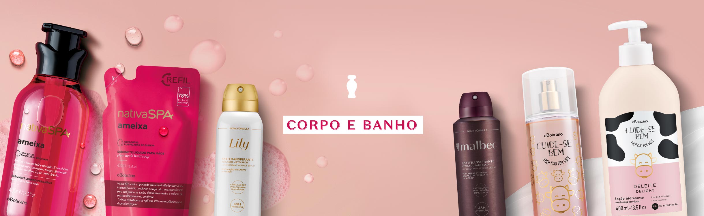 Acessórios o Boticário para Corpo e Banho