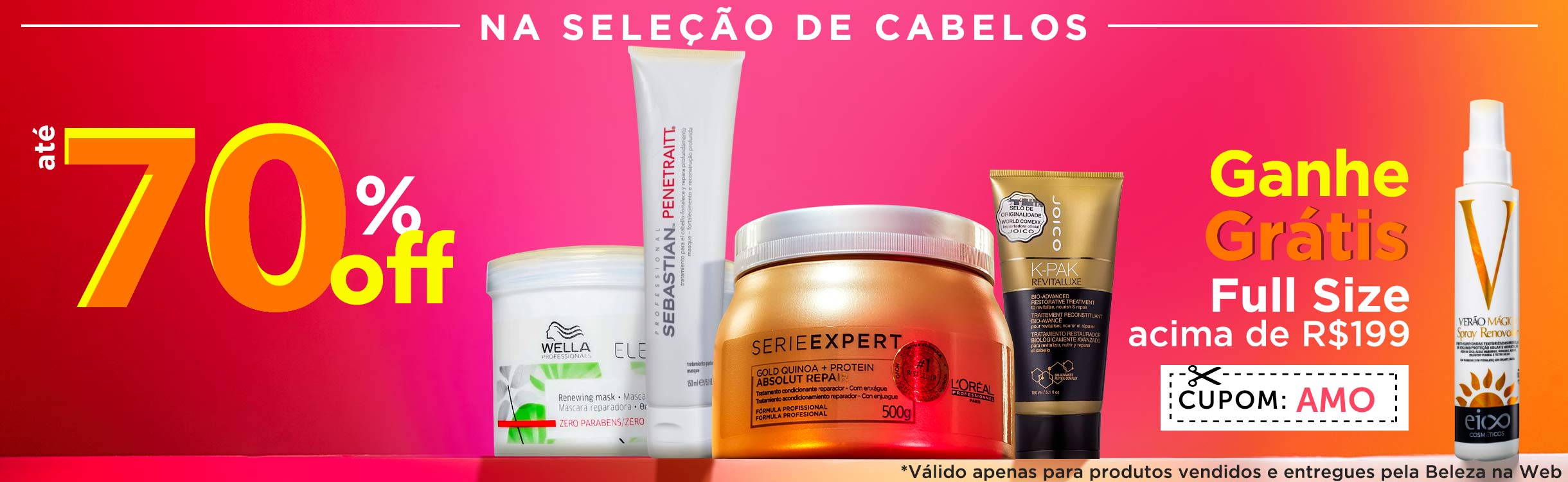 Seleção com até 70% OFF