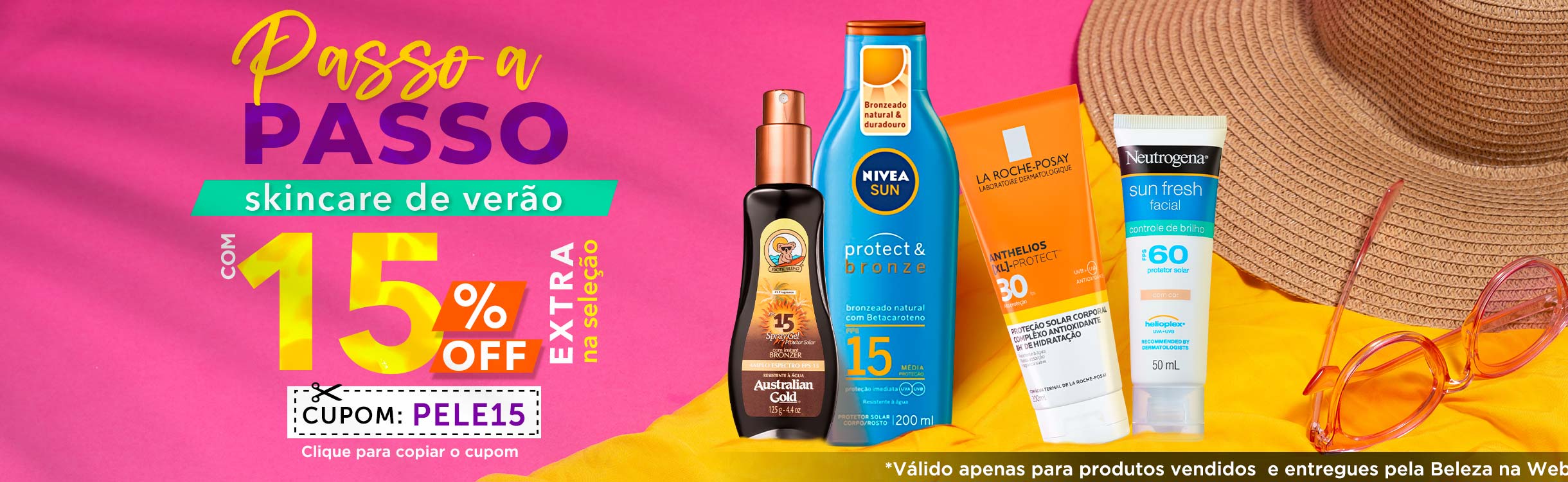 Protetores e Bronzeadores com 15% extra