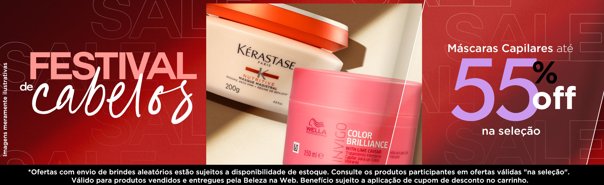 Festival de Cabelos | Máscaras Capilares até 55% OFF na seleção