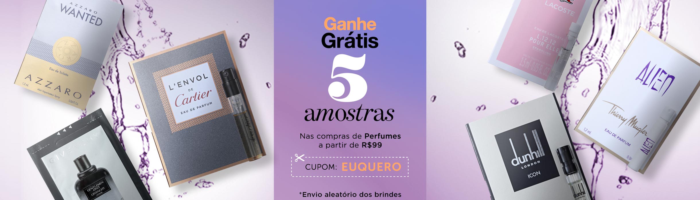Você Ganhou 5 Amostras!
