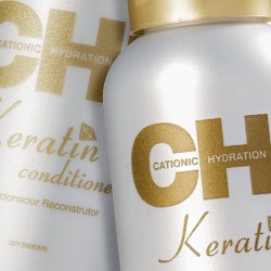 CHI Keratin é a solução para devolver a vida aos cabelos secos e danificados. Suas fórmulas possuem Keratrix, que repõe as proteínas necessárias para restabelecer a força da fibra capilar ao longo do dia.