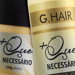 G.Hair +Que Necessário é uma linha para todos os tipos de cabelo que estejam ressecados e com danos de química, reparando o cabelo para maior resistência e força, além de hidratação.