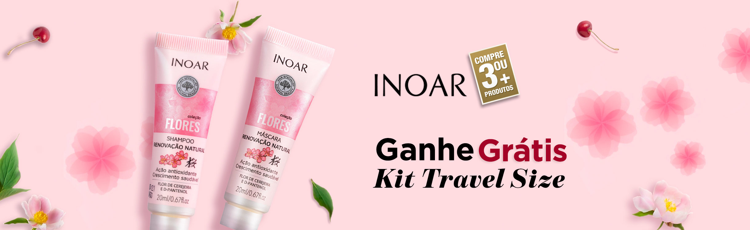 Compre 3+ e Ganhe Travel Size Flor de Cerejeira