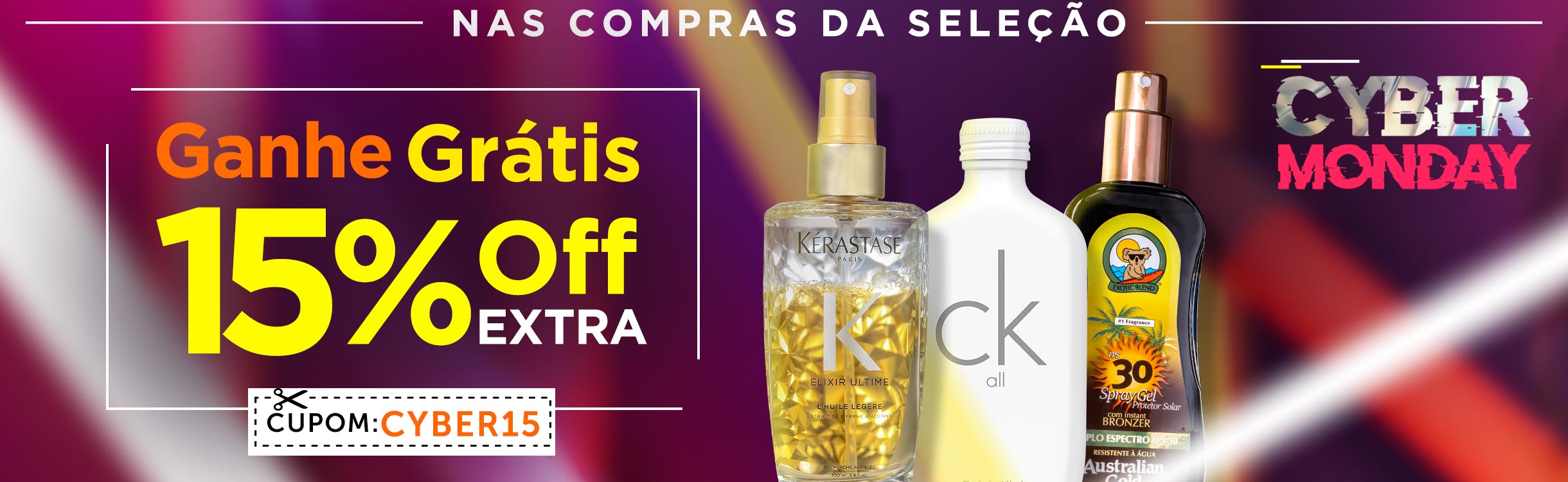 GANHE 15% OFF EXTRA NA SELEÇÃO