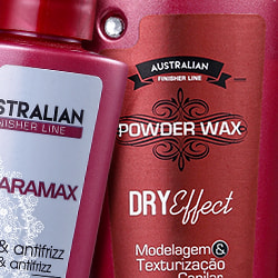 S'ollér Brasil Australian finaliza penteados e cria texturas em todos os tipos de cabelo. As fórmulas de alta performance te permitem criar o penteado que deseja com acabamento profissional.
