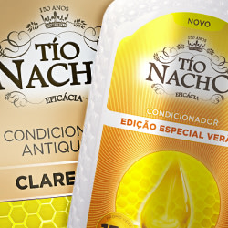 Condicionador Tío Nacho apresenta uma ampla linha de produtos com fórmulas exclusivas à base de geleia real para cuidar dos fios.