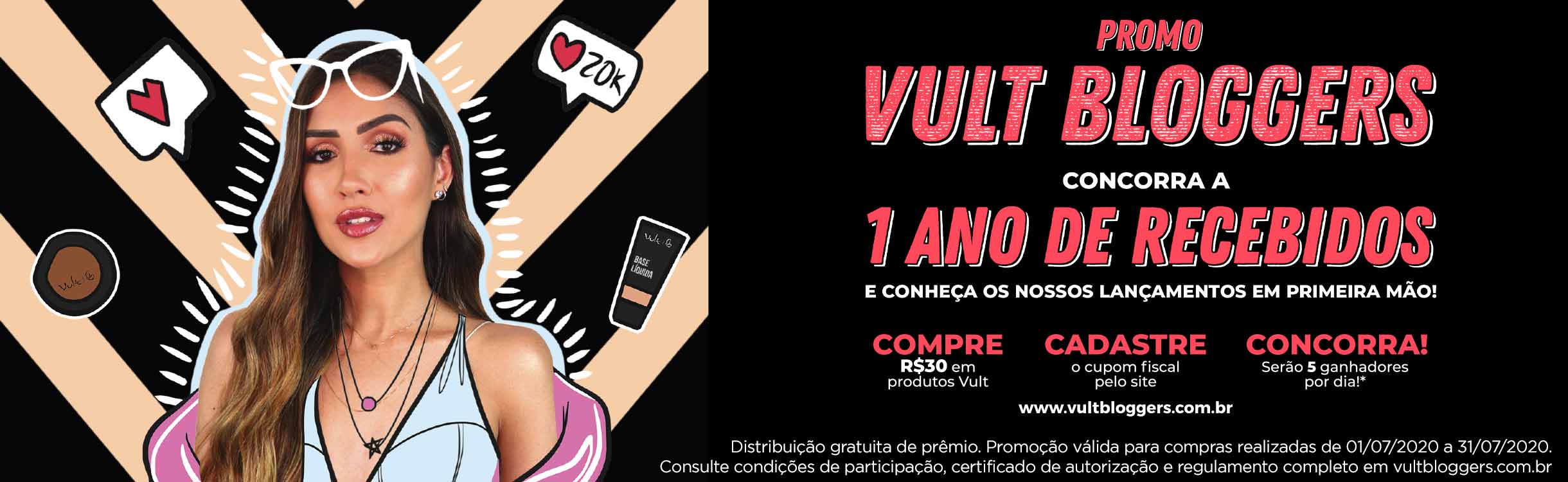 Concorra a 1 ano de recebidos de Vult!