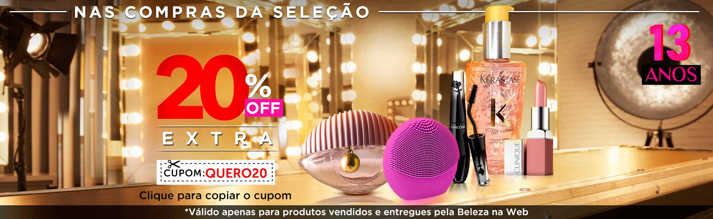 Seleção de produtos com 20% de desconto extra