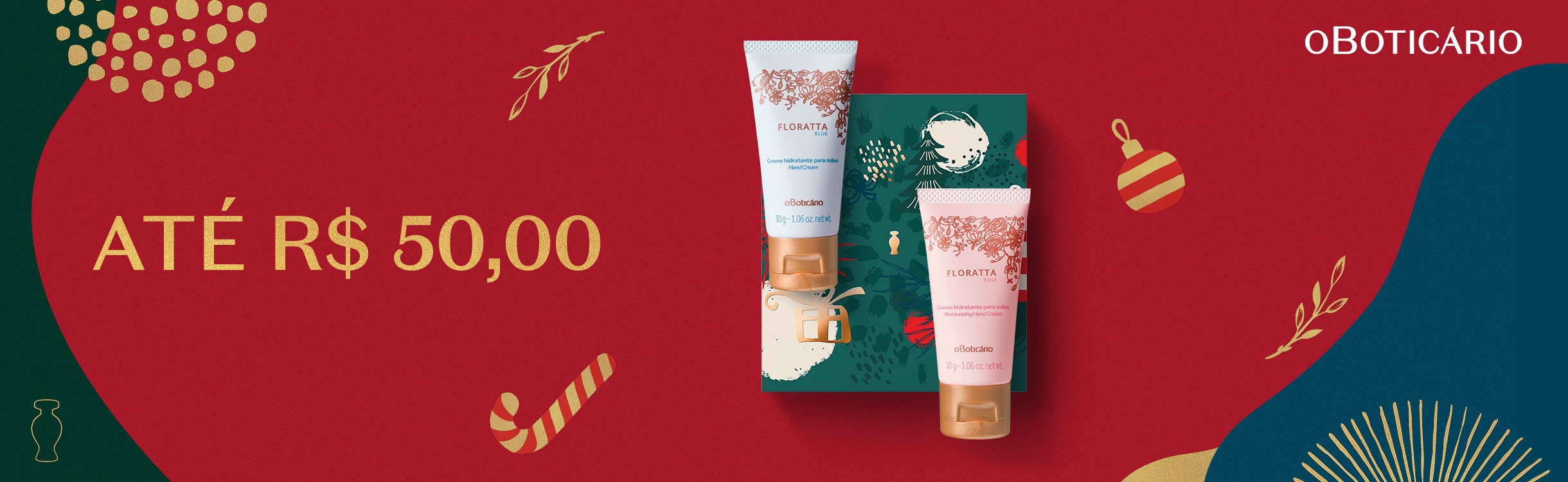Natal O Boticário - Presentes de até R$50,00