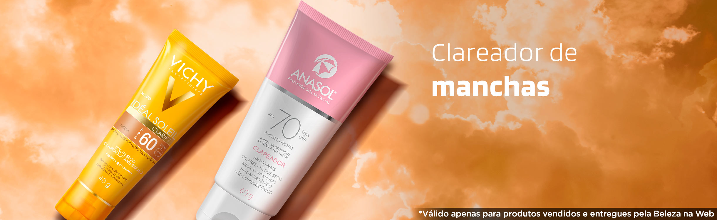 O verão está no ar! Clareador de Manchas