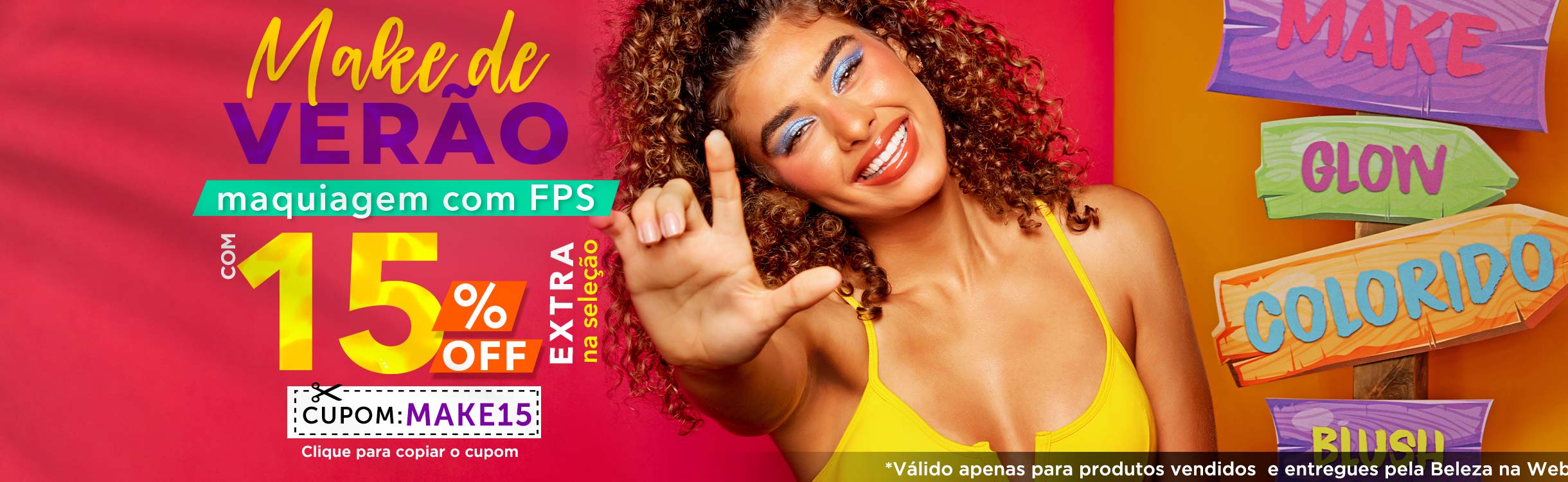 Summer Sale | Make com proteção solar +15% extra