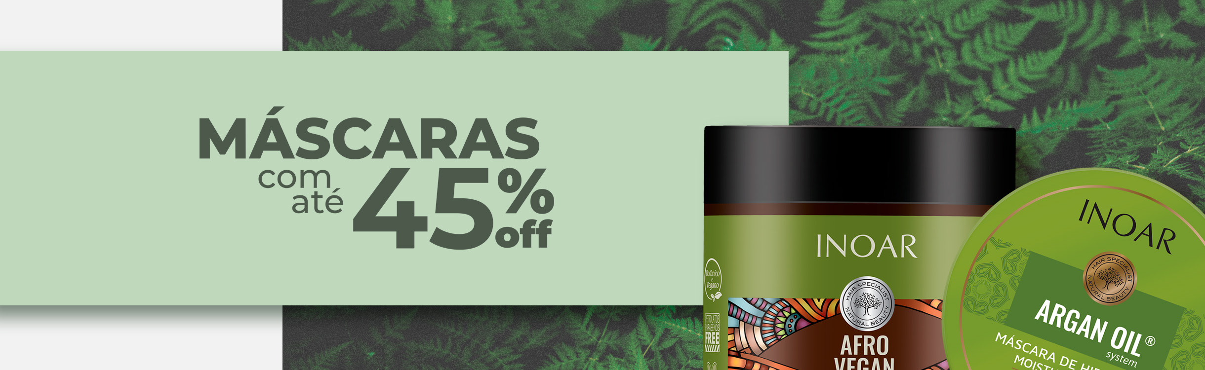 Máscaras com até 45%OFF