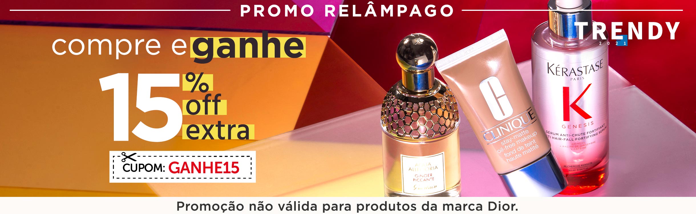 Cupom de 15% OFF Extra!