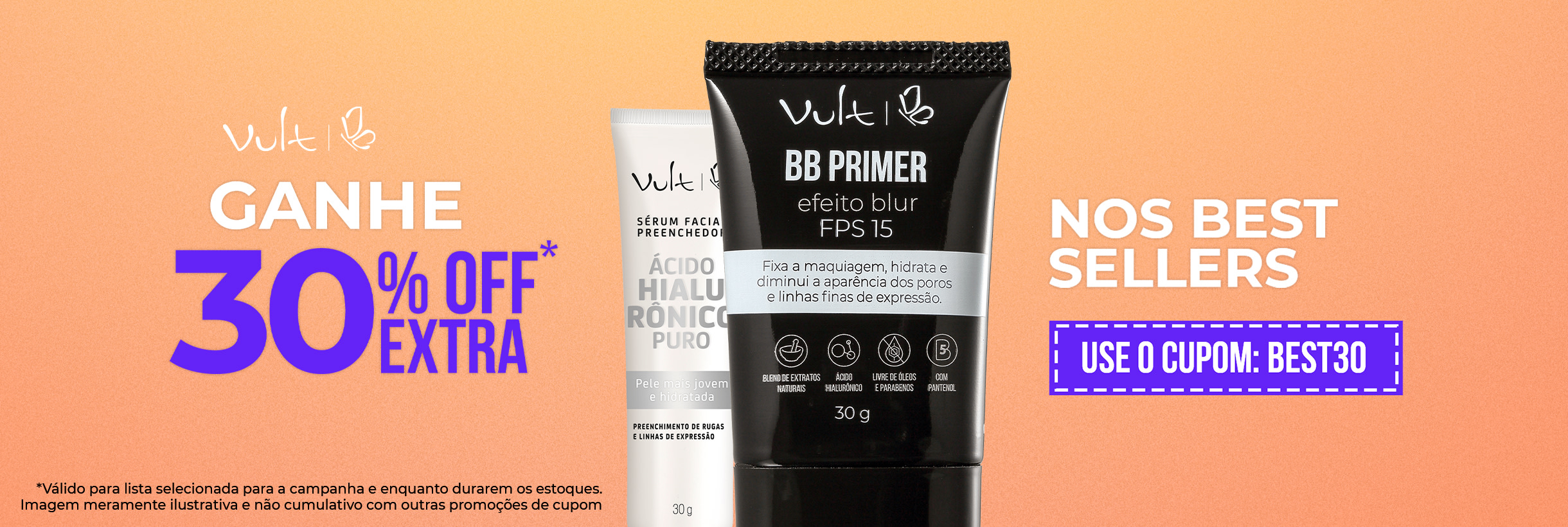 Ganhe 30% OFF Extra Nos Mais Vendidos