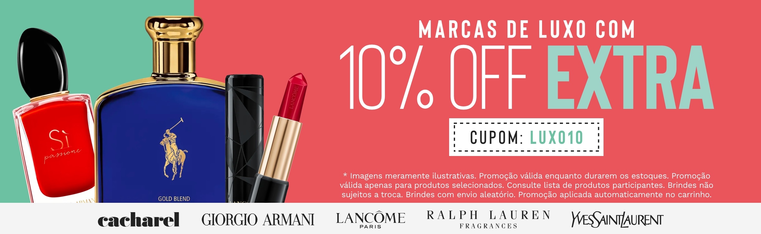 Seleção de Luxo com 10% OFF Extra