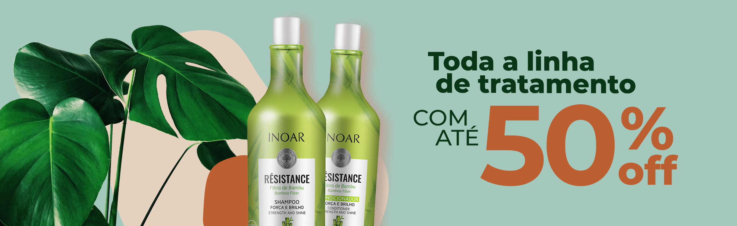 Toda a linha de tratamento com até 50% OFF