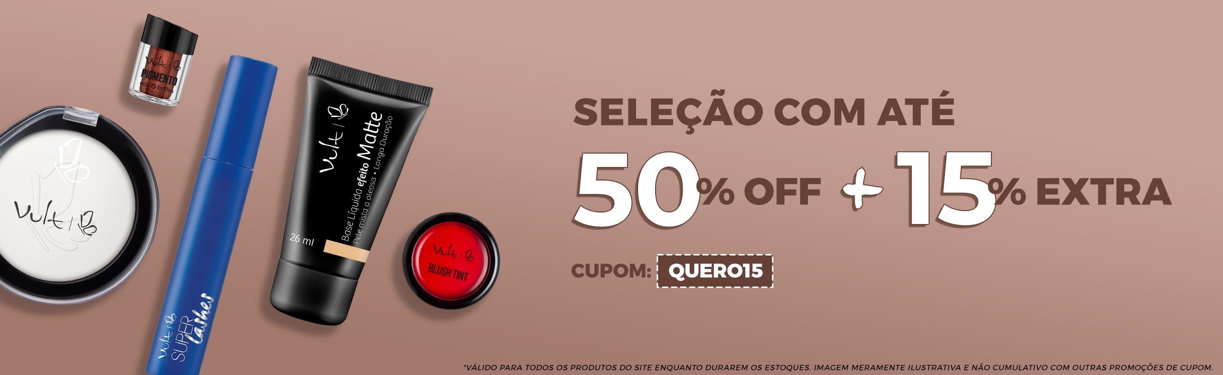 Seleção com até 50%OFF + 15% Extra
