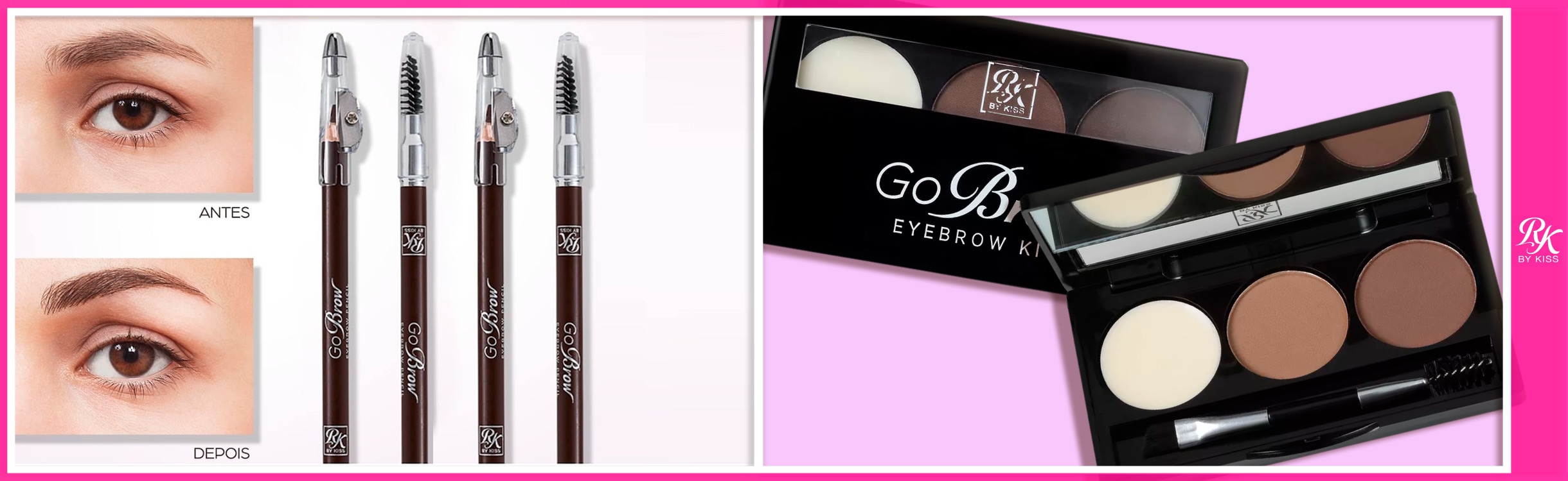 Maquiagem RK by Kiss para Olhos e Sobrancelhas